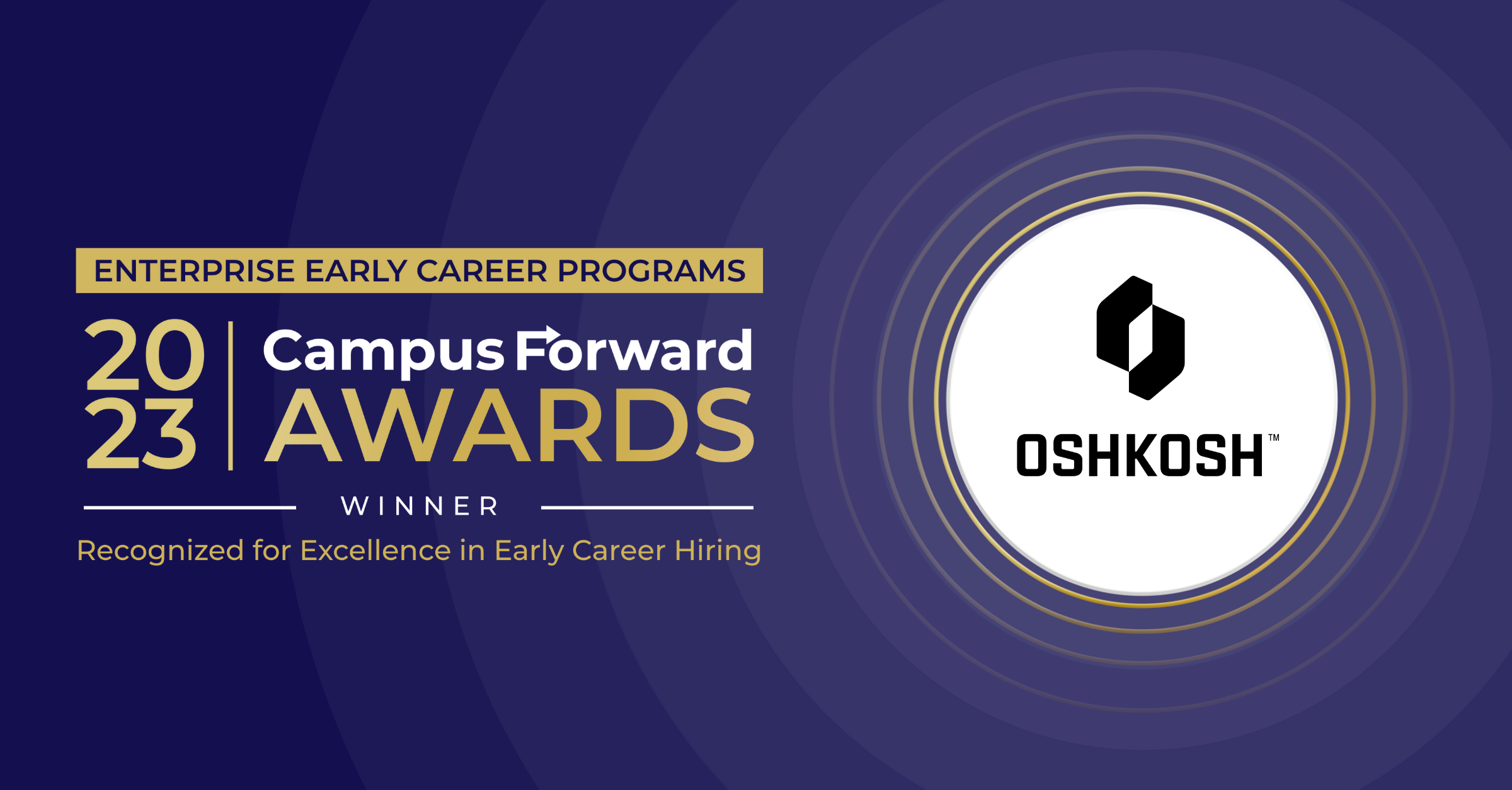 Oshkosh Corporation 2023 Campus Forward Award Winner